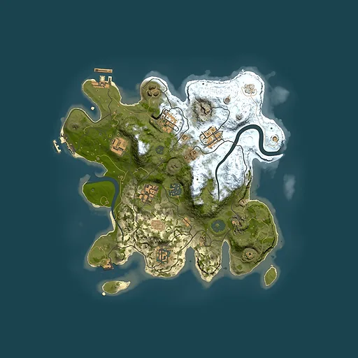 Rust map seed 836413990, 3000x3000m top-down preview