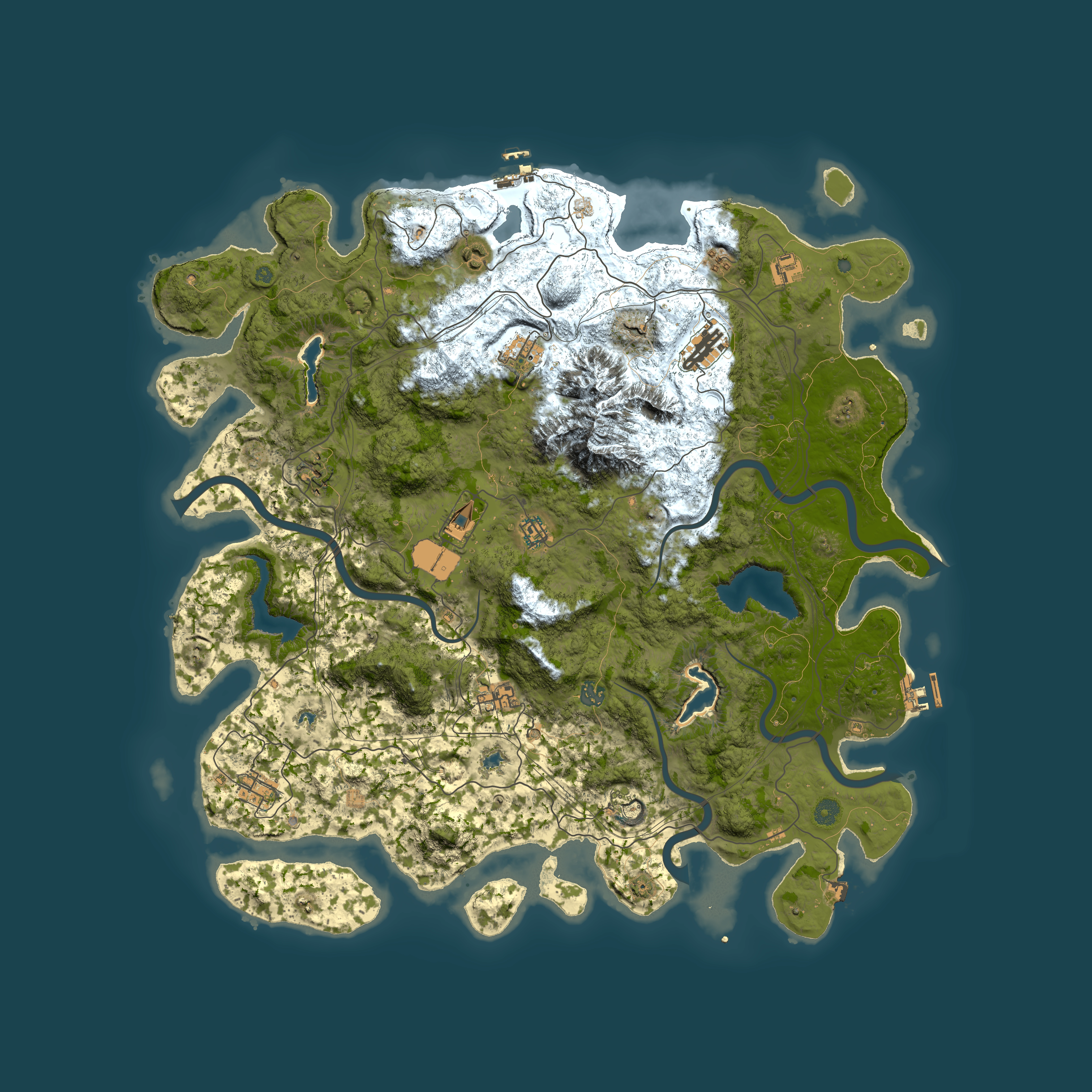 Full top-down render of Rust map seed 804903326, 5000x5000m