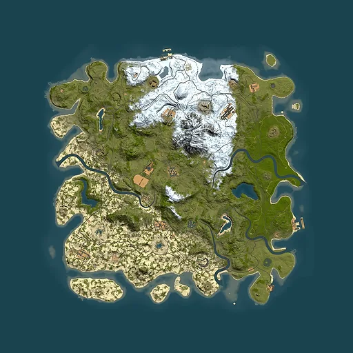 Rust map seed 804903326, 5000x5000m top-down preview