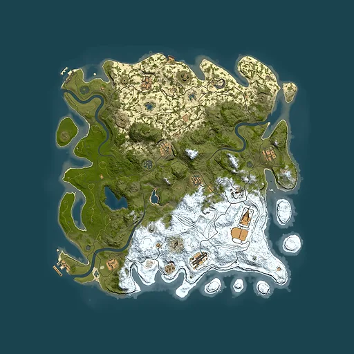 Rust map seed 416721819, 4500x4500m top-down preview