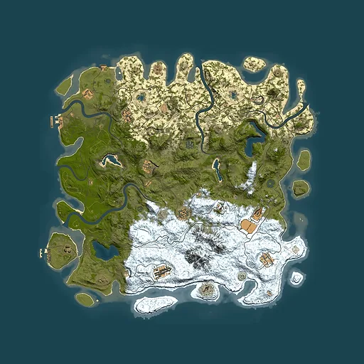 Rust map seed 27315642, 5000x5000m top-down preview