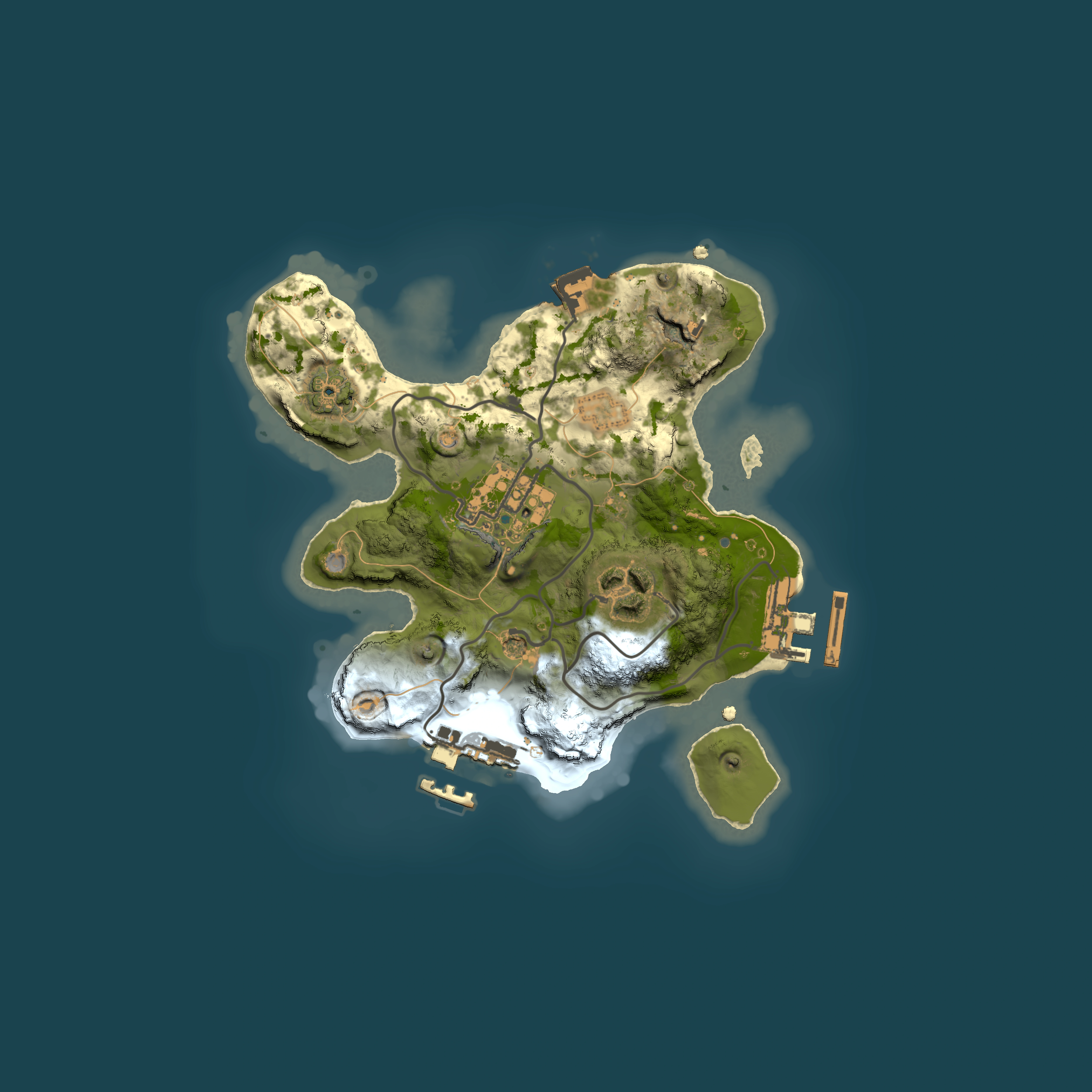 Full top-down render of Rust map seed 403411586, 2000x2000m