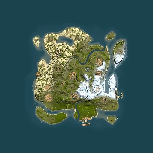 Rust map seed 226499724, 3000x3000m top-down preview