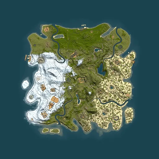 Rust map seed 1222097402, 4500x4500m top-down preview