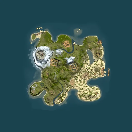 Rust map seed 1777977060, 2500x2500m top-down preview