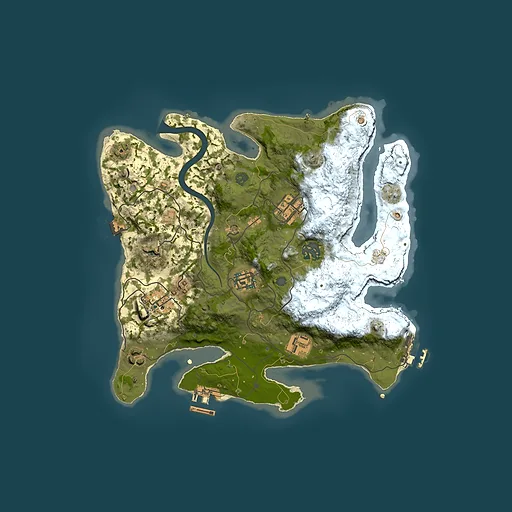 Rust map seed 1991296823, 3000x3000m top-down preview