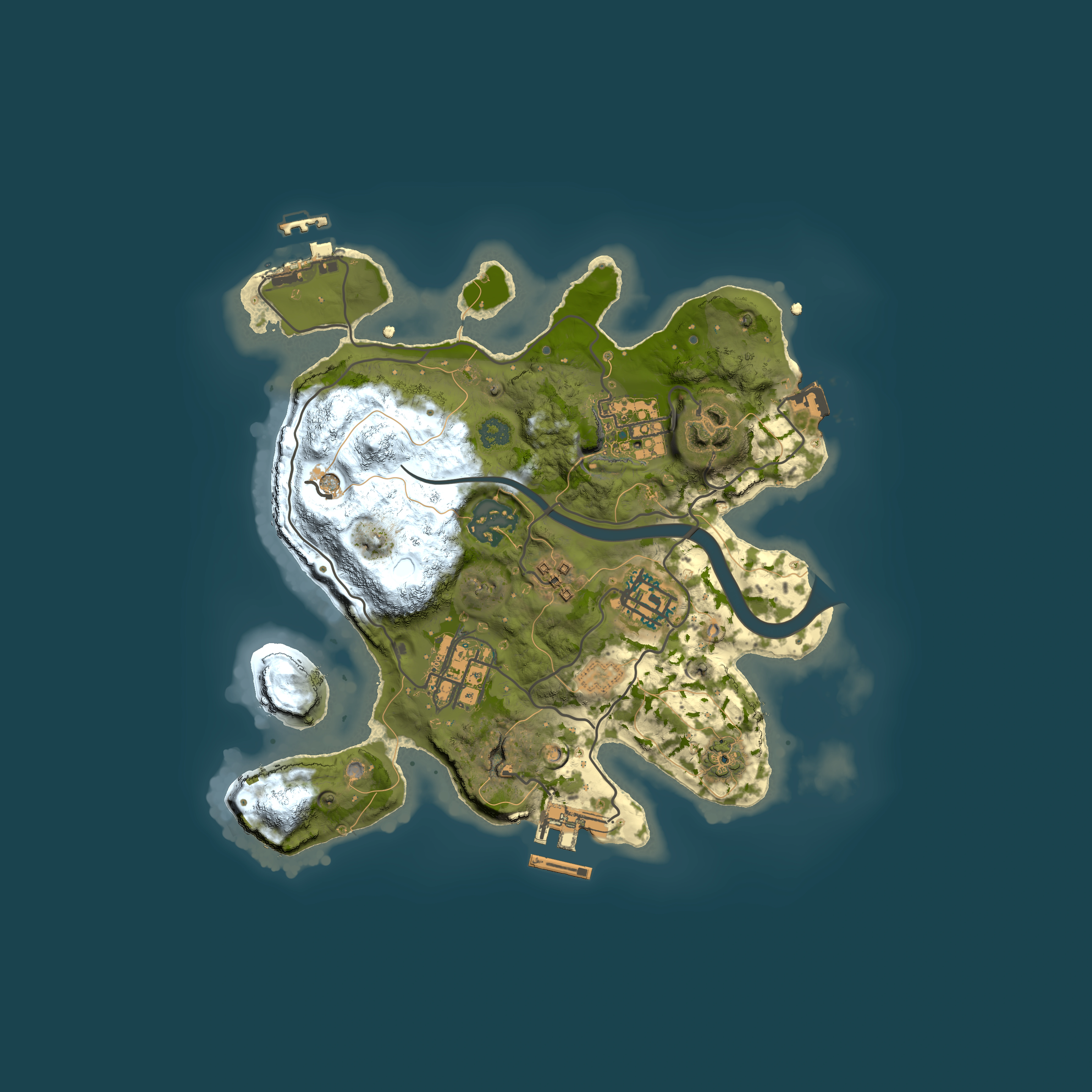 Full top-down render of Rust map seed 1857443548, 2500x2500m