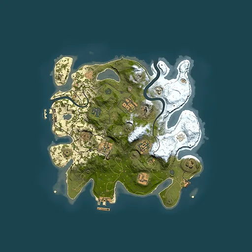 Rust map seed 2050998332, 3000x3000m top-down preview
