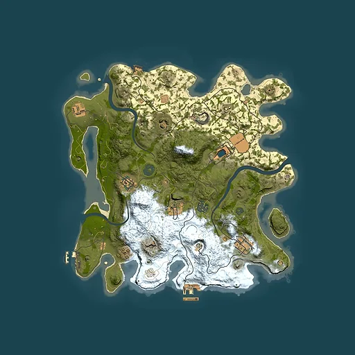 Rust map seed 1991629677, 3500x3500m top-down preview