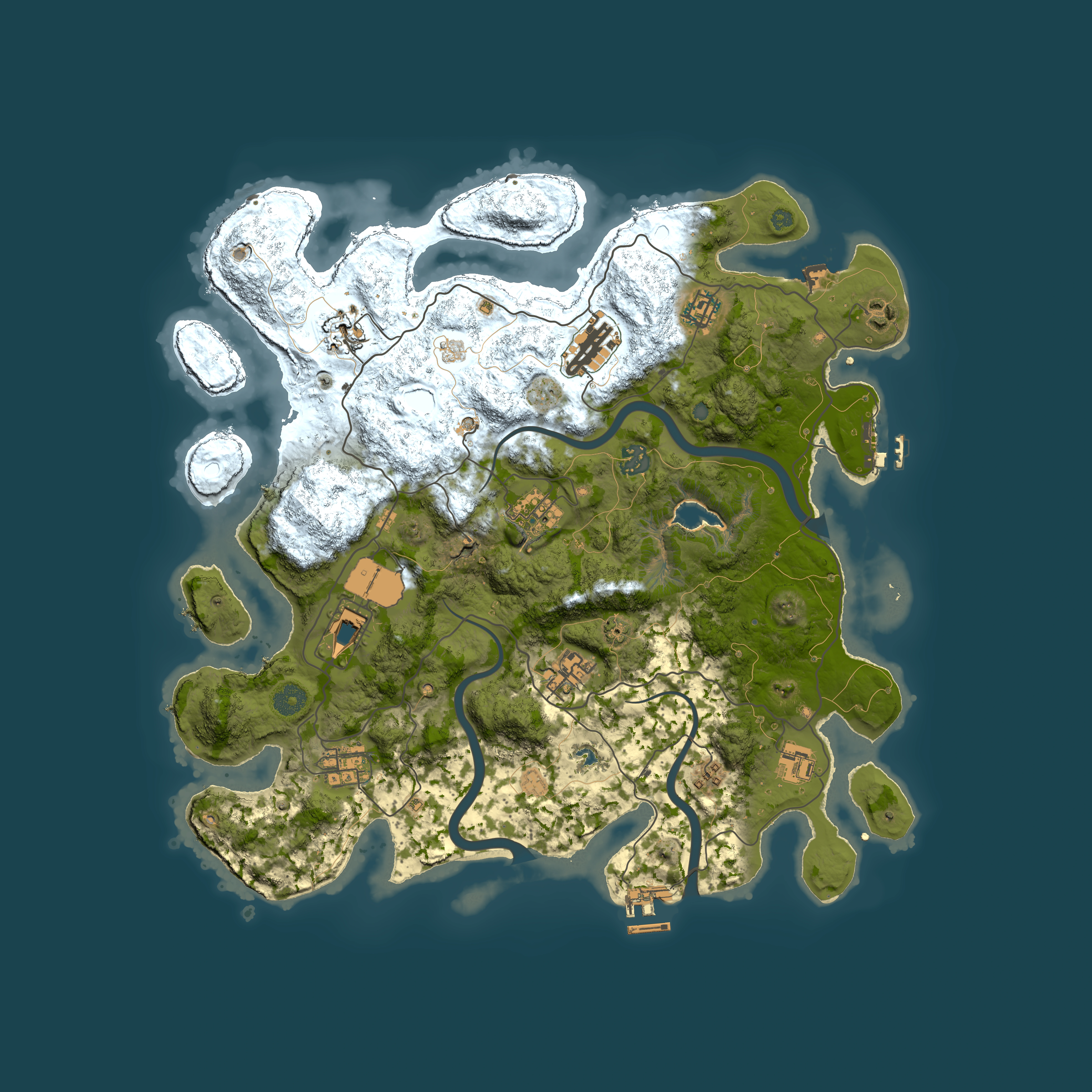 Full top-down render of Rust map seed 179177851, 4000x4000m