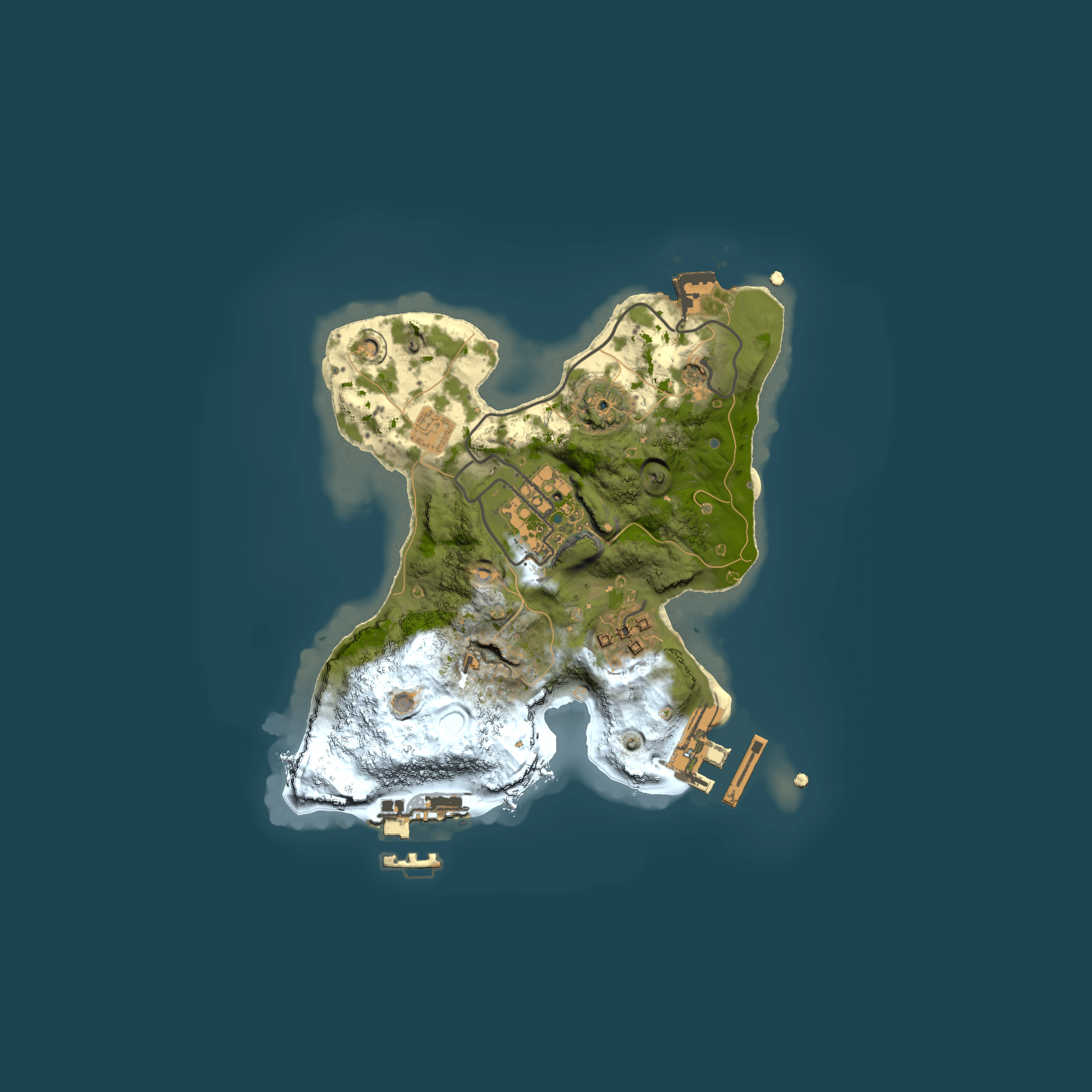 Full top-down render of Rust map seed 1149509118, 2000x2000m