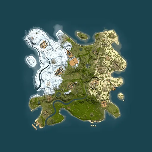 Rust map seed 1344642357, 3500x3500m top-down preview
