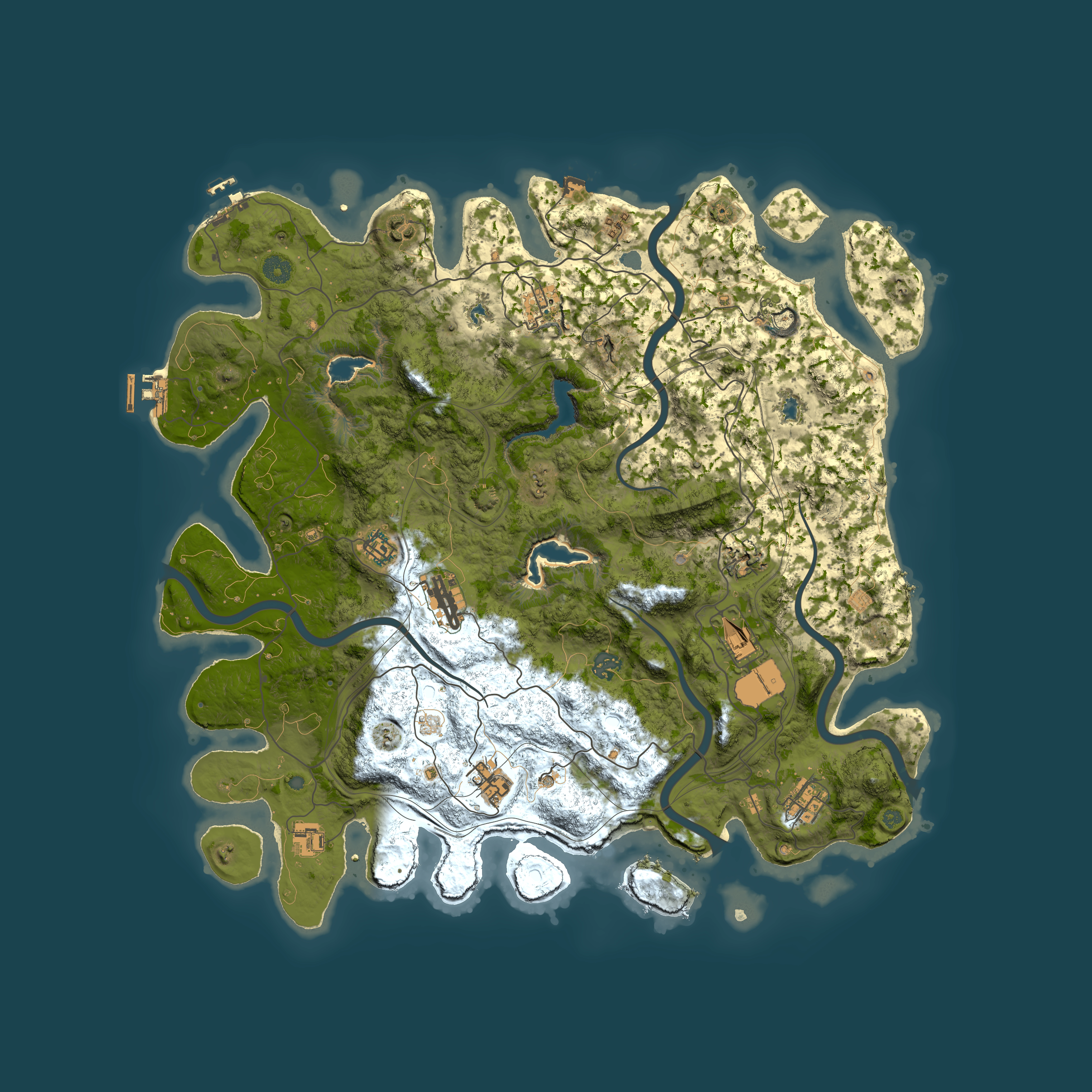 Full top-down render of Rust map seed 1515296303, 4500x4500m