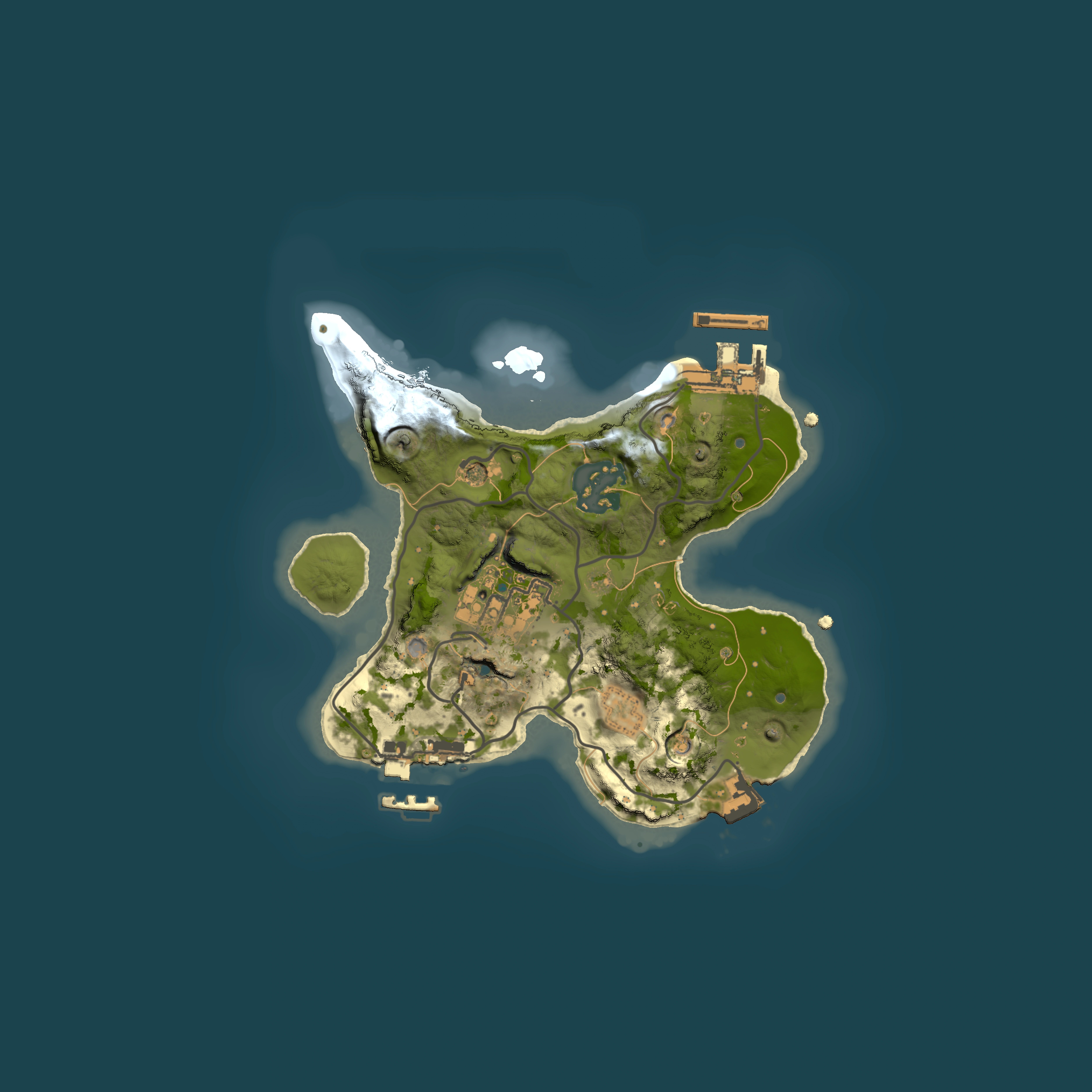 Full top-down render of Rust map seed 1036654060, 2000x2000m