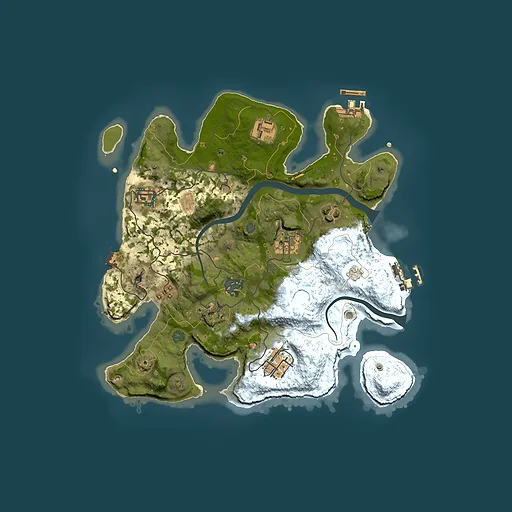 Rust map seed 1353729589, 3000x3000m top-down preview