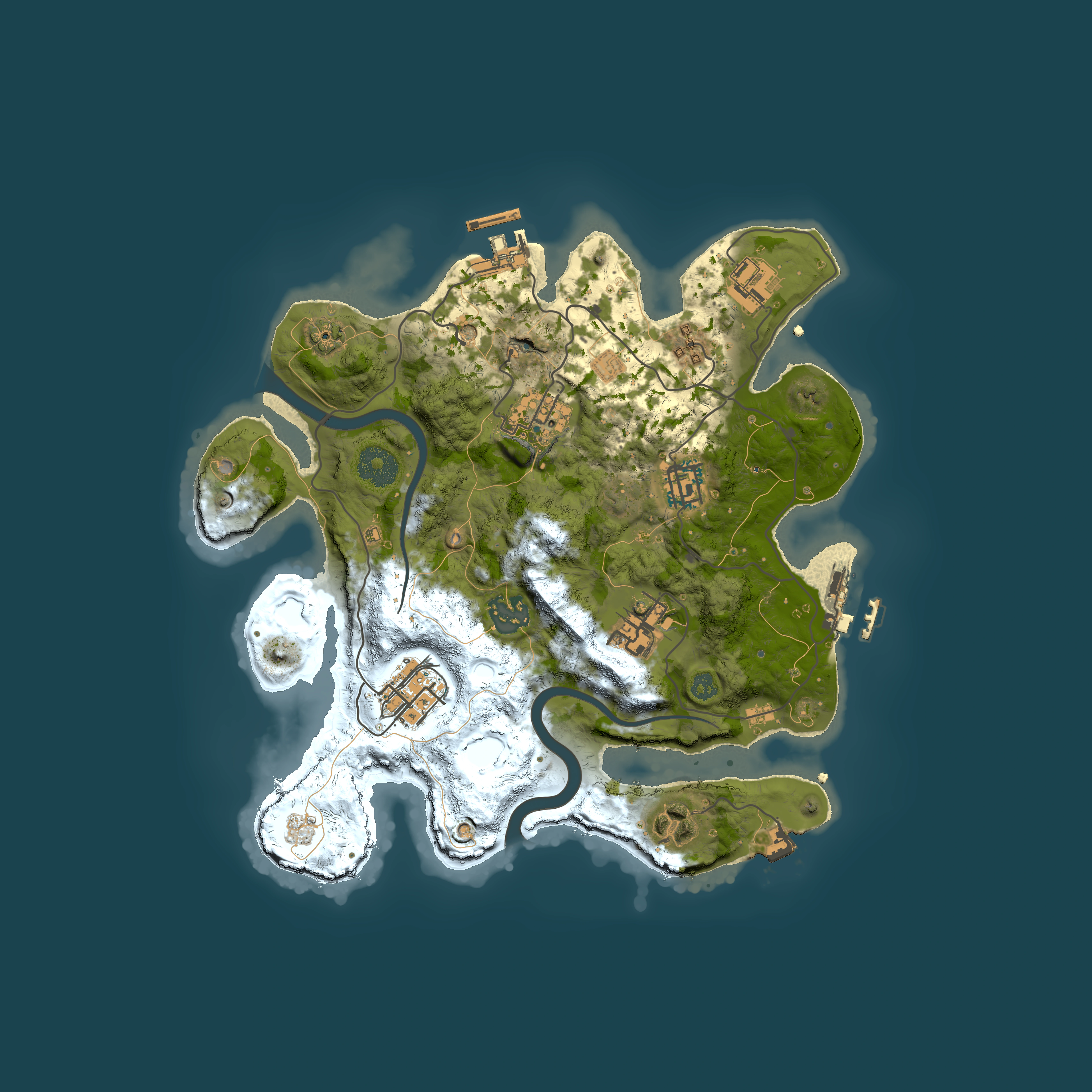 Full top-down render of Rust map seed 773879506, 3000x3000m