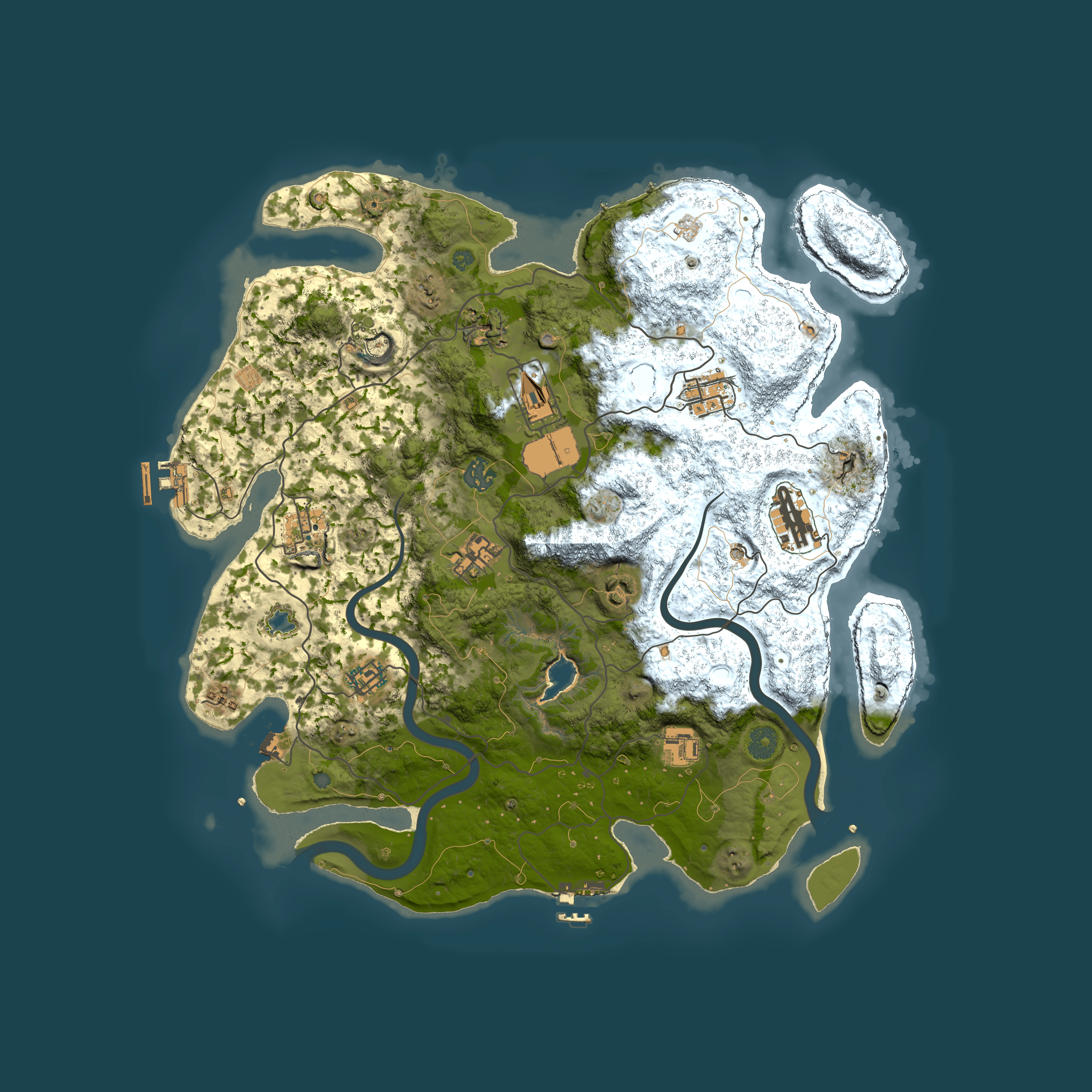 Full top-down render of Rust map seed 1654238199, 4000x4000m