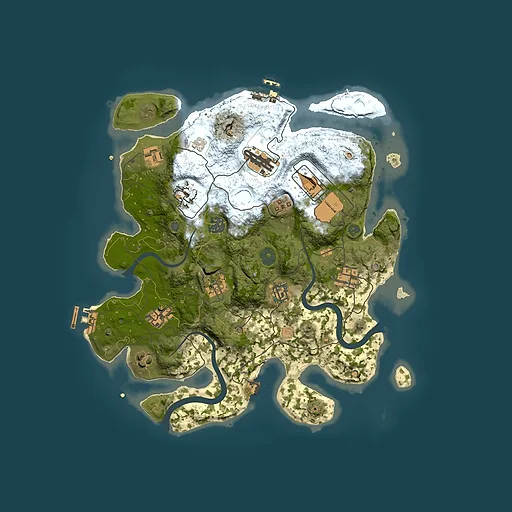 Rust map seed 164988717, 3500x3500m top-down preview