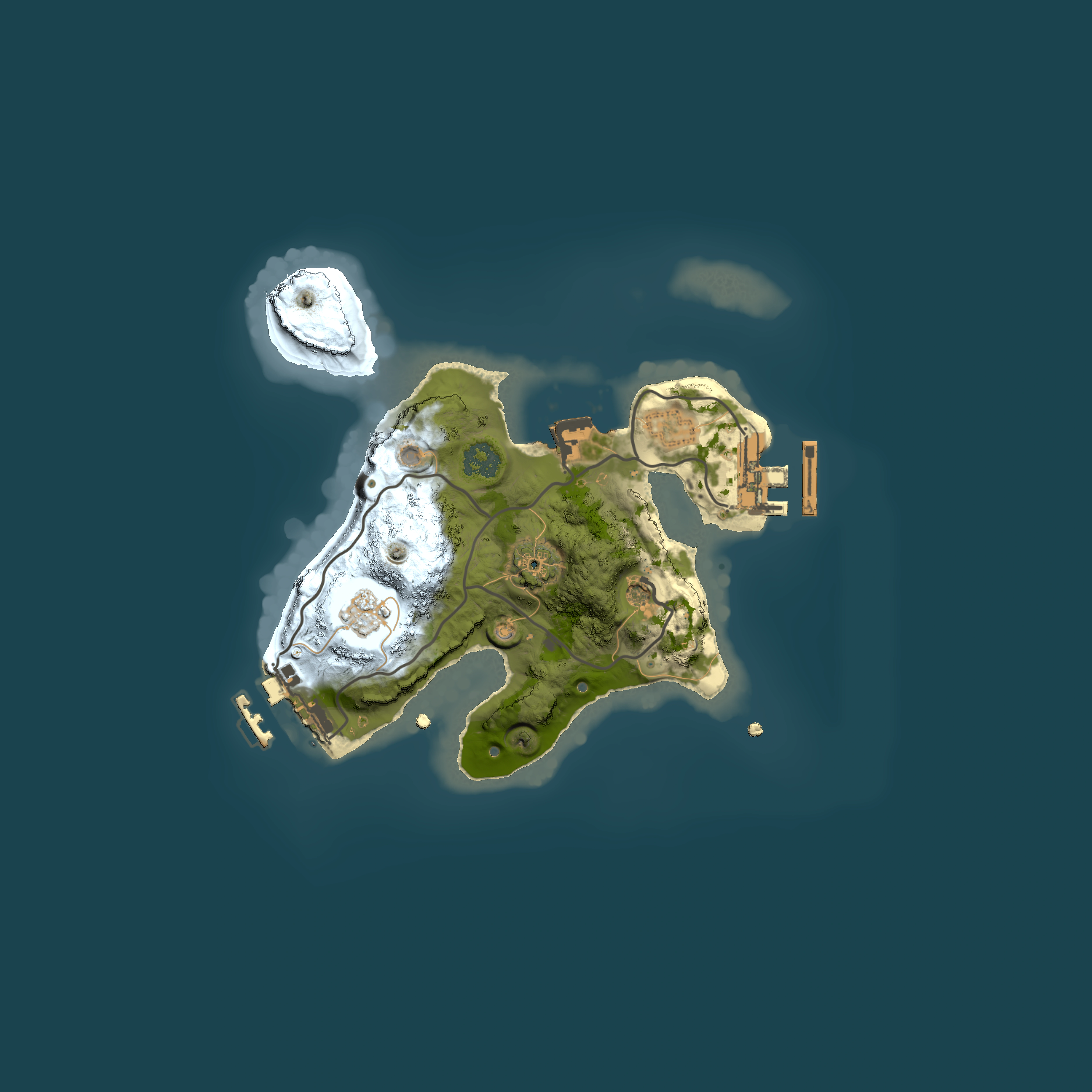 Full top-down render of Rust map seed 1366973626, 2000x2000m