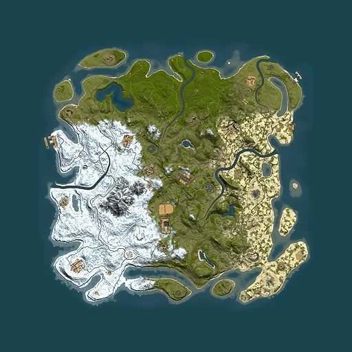 Rust map seed 86278890, 5000x5000m top-down preview