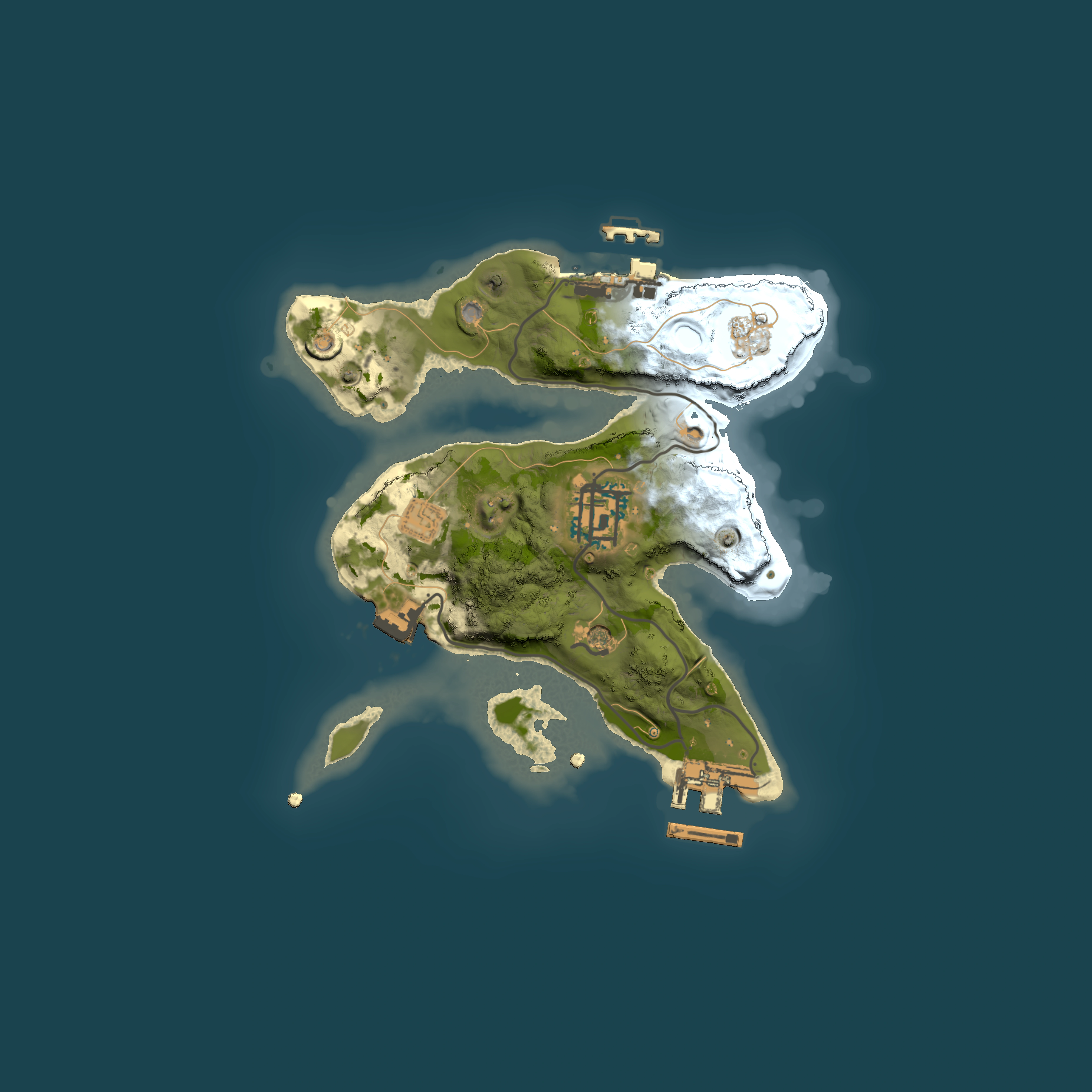 Full top-down render of Rust map seed 1022996164, 2000x2000m