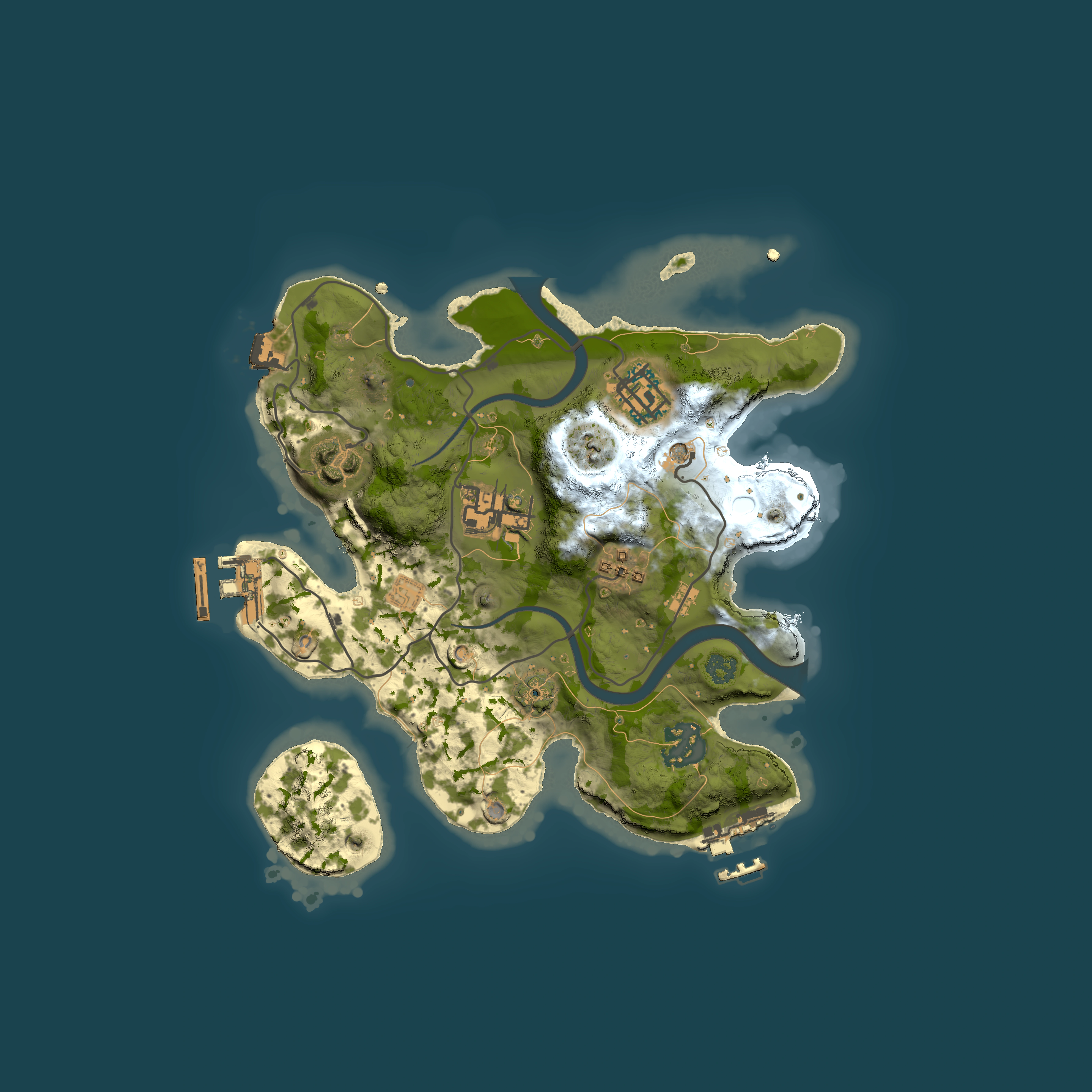 Full top-down render of Rust map seed 1756188616, 2500x2500m