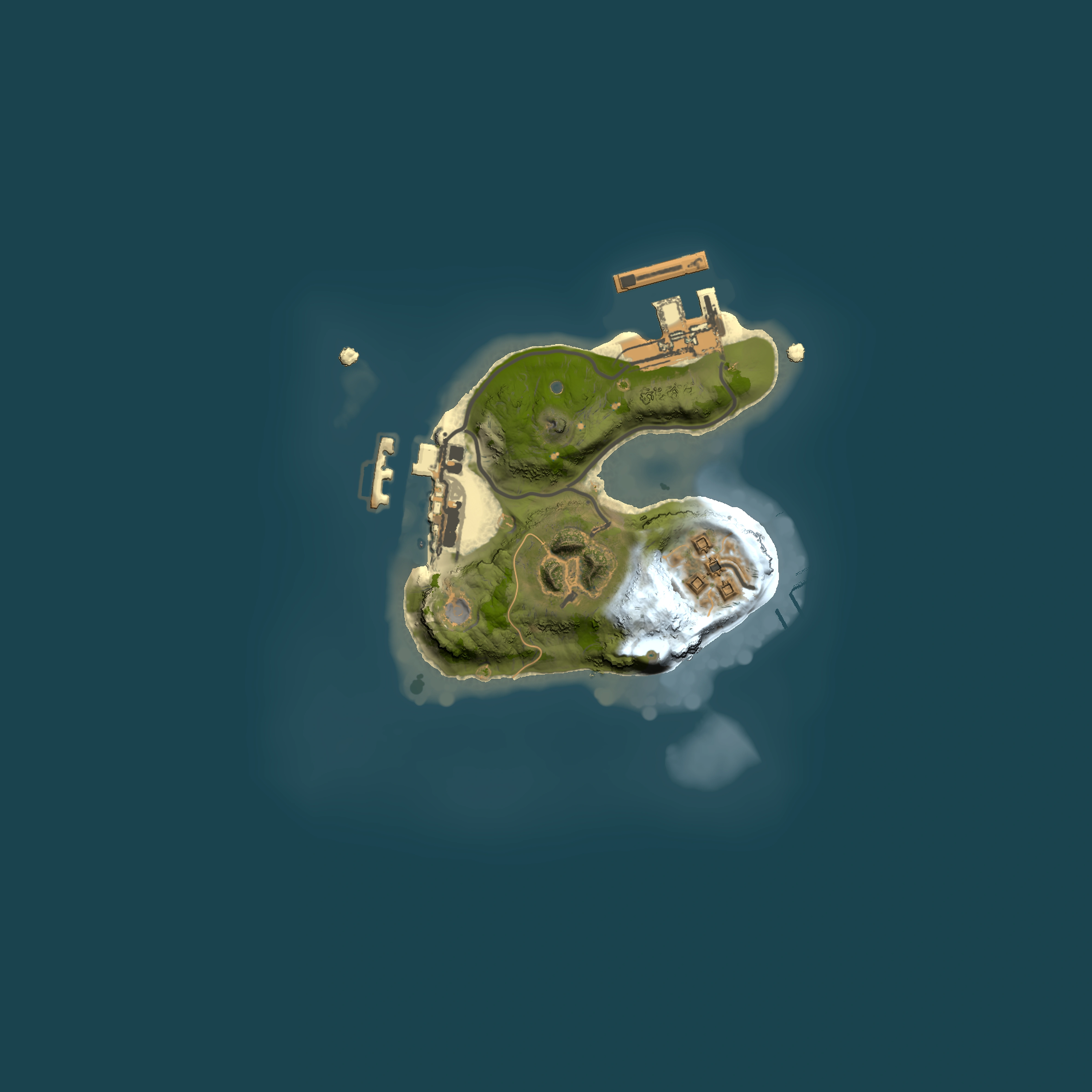 Full top-down render of Rust map seed 1166217385, 1500x1500m