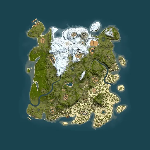 Rust map seed 48259028, 4000x4000m top-down preview