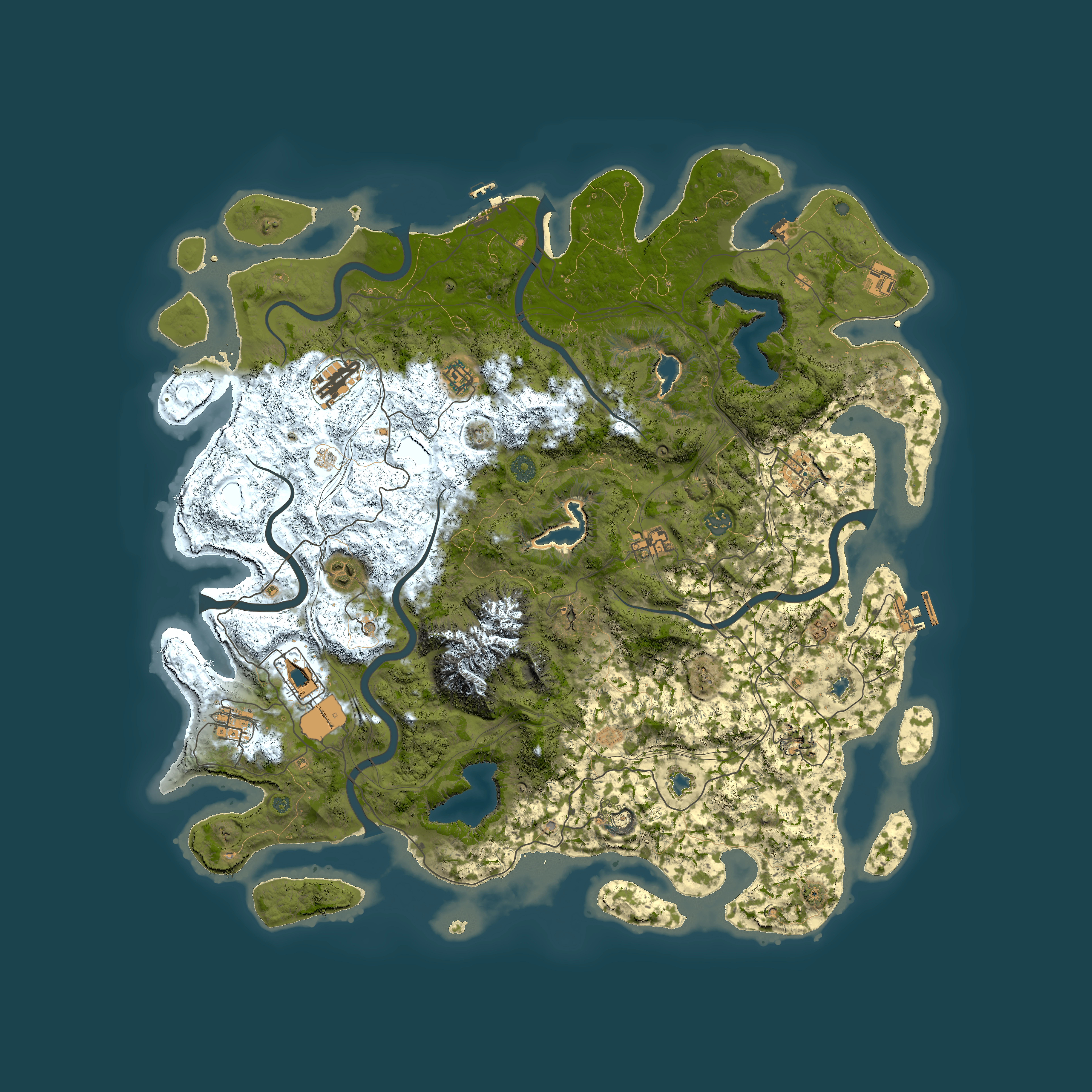 Full top-down render of Rust map seed 1655686966, 5000x5000m