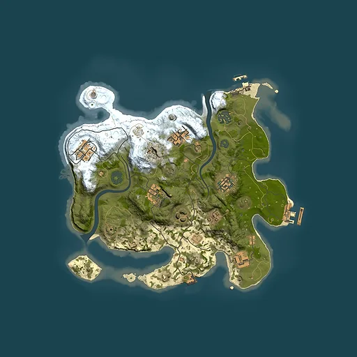 Rust map seed 1640004641, 3000x3000m top-down preview