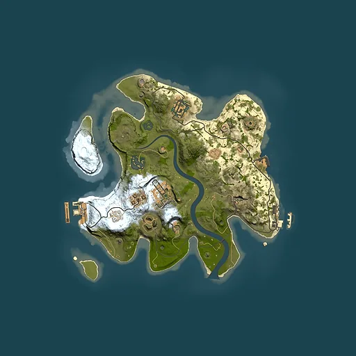 Rust map seed 1916072599, 2500x2500m top-down preview