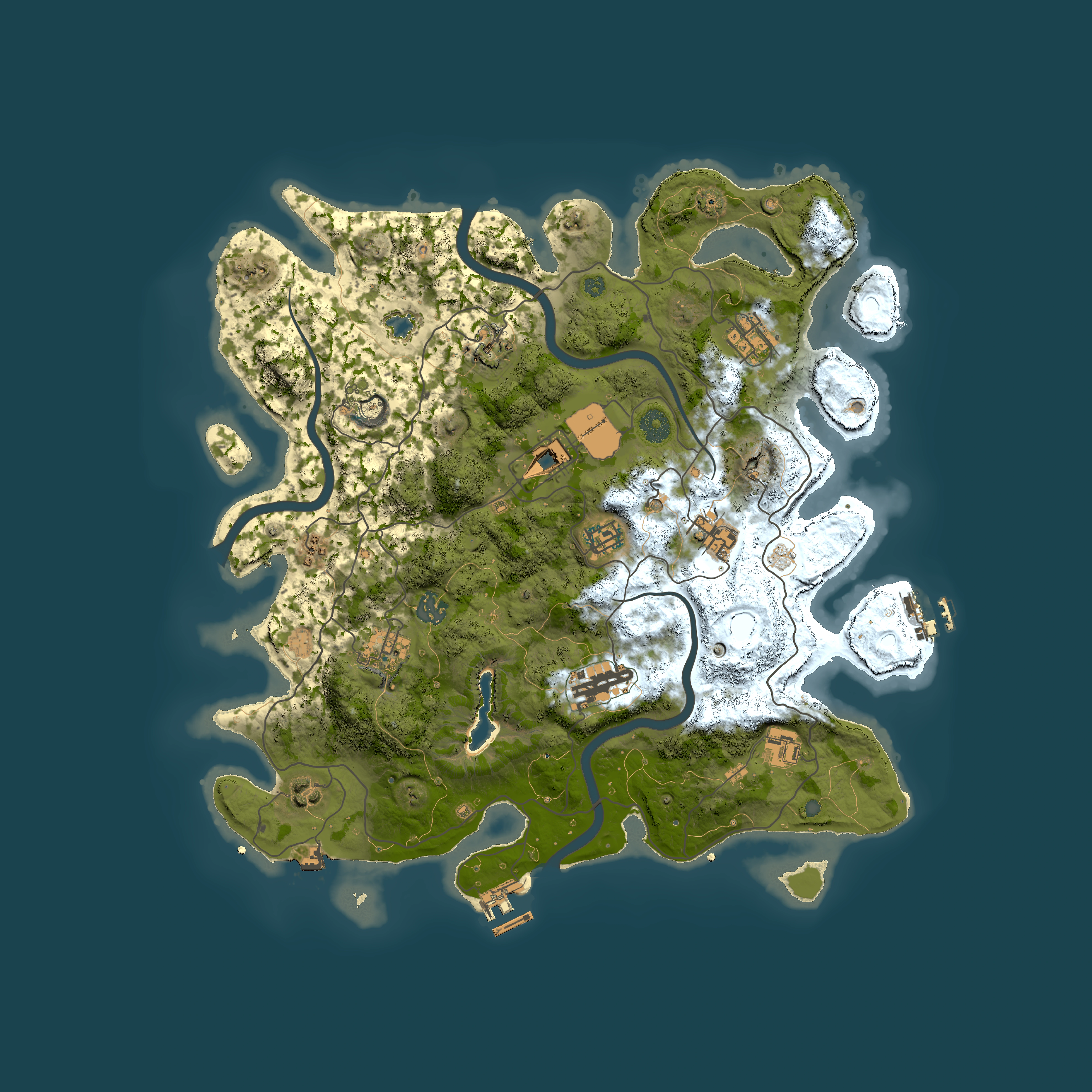 Full top-down render of Rust map seed 1651744107, 4000x4000m