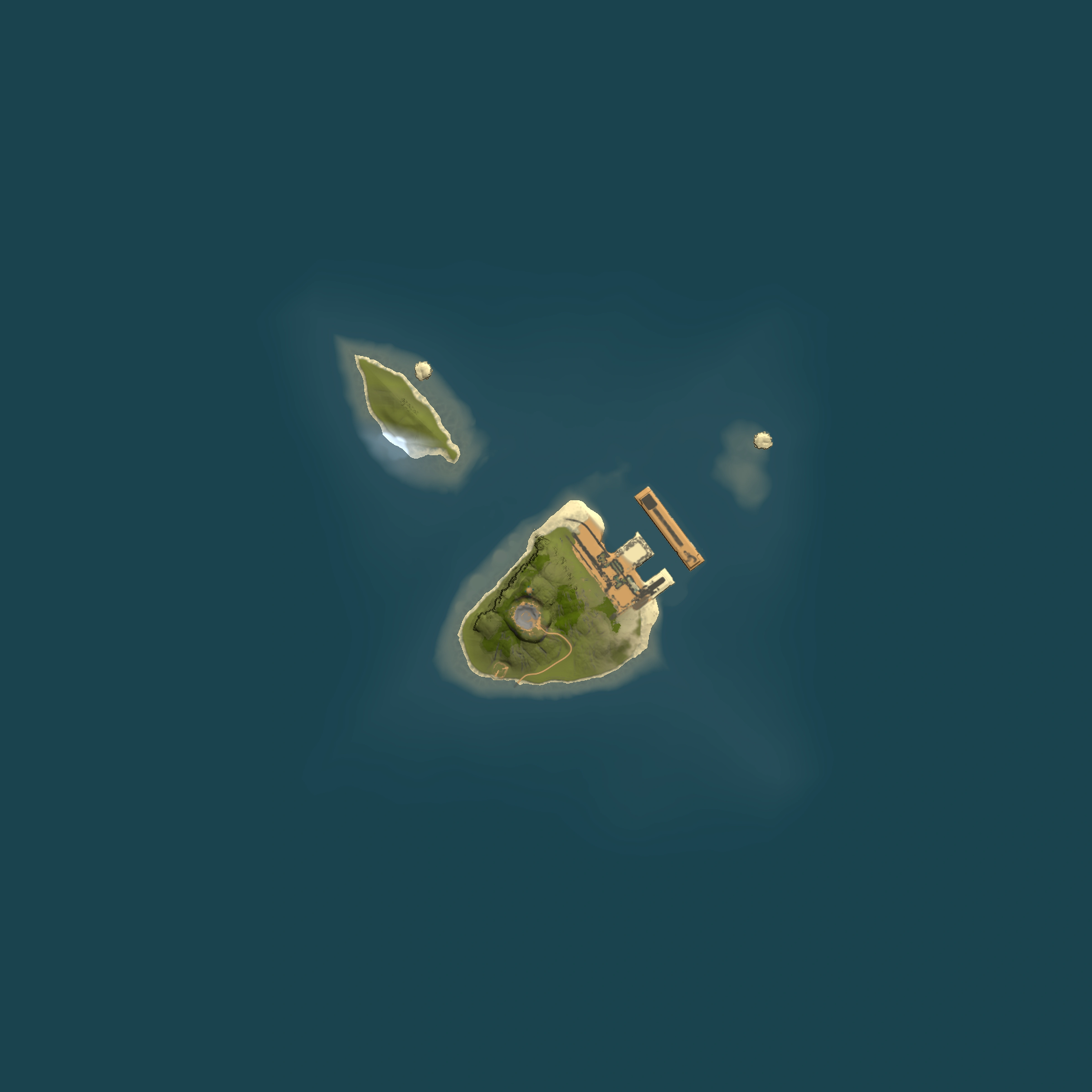 Full top-down render of Rust map seed 32305749, 1500x1500m