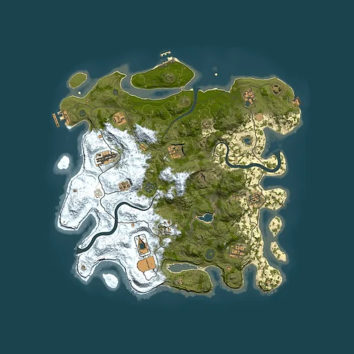 Rust map seed 1372668337, 4000x4000m top-down preview