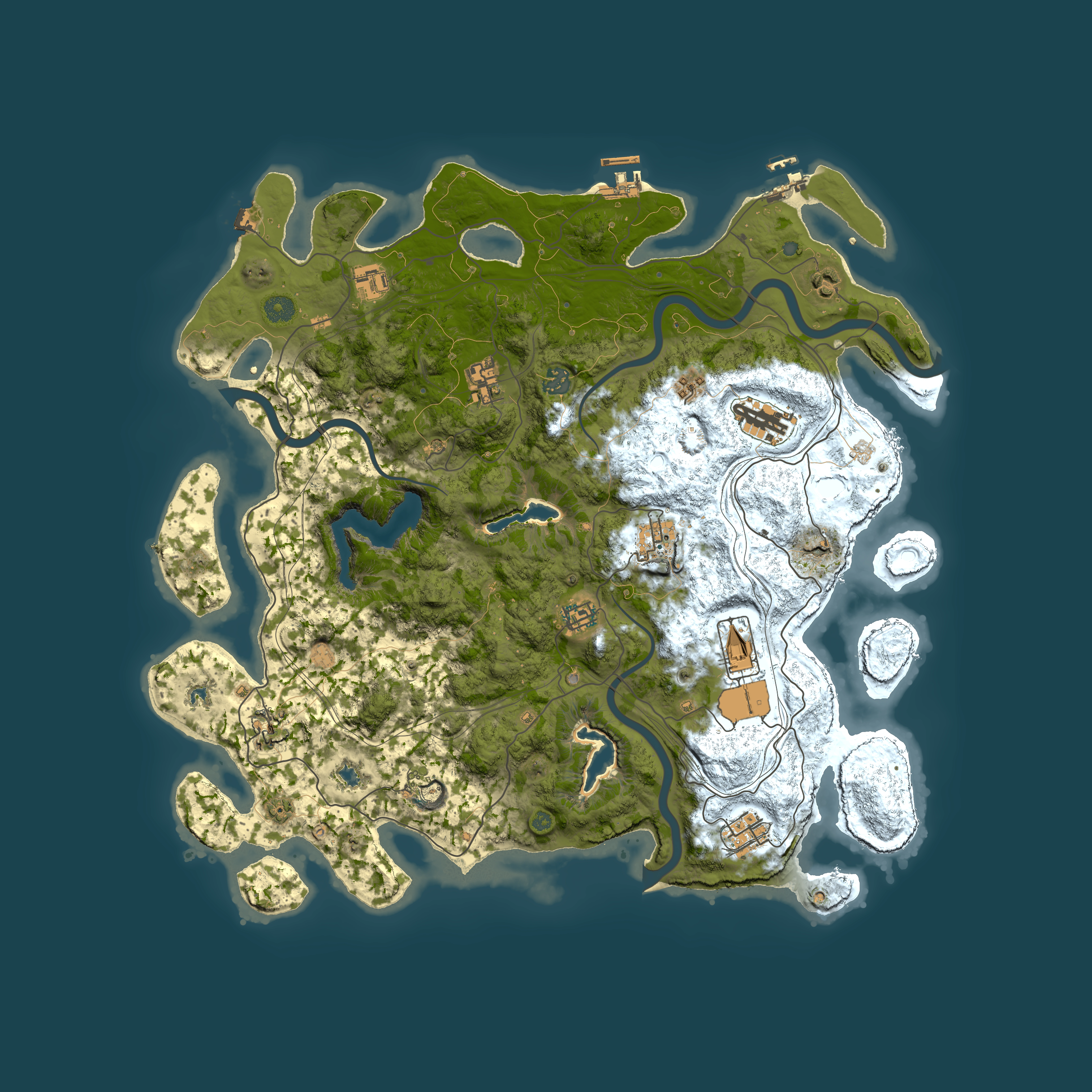 Full top-down render of Rust map seed 389471625, 4500x4500m