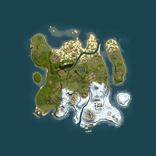 Rust map seed 1875305013, 3000x3000m top-down preview