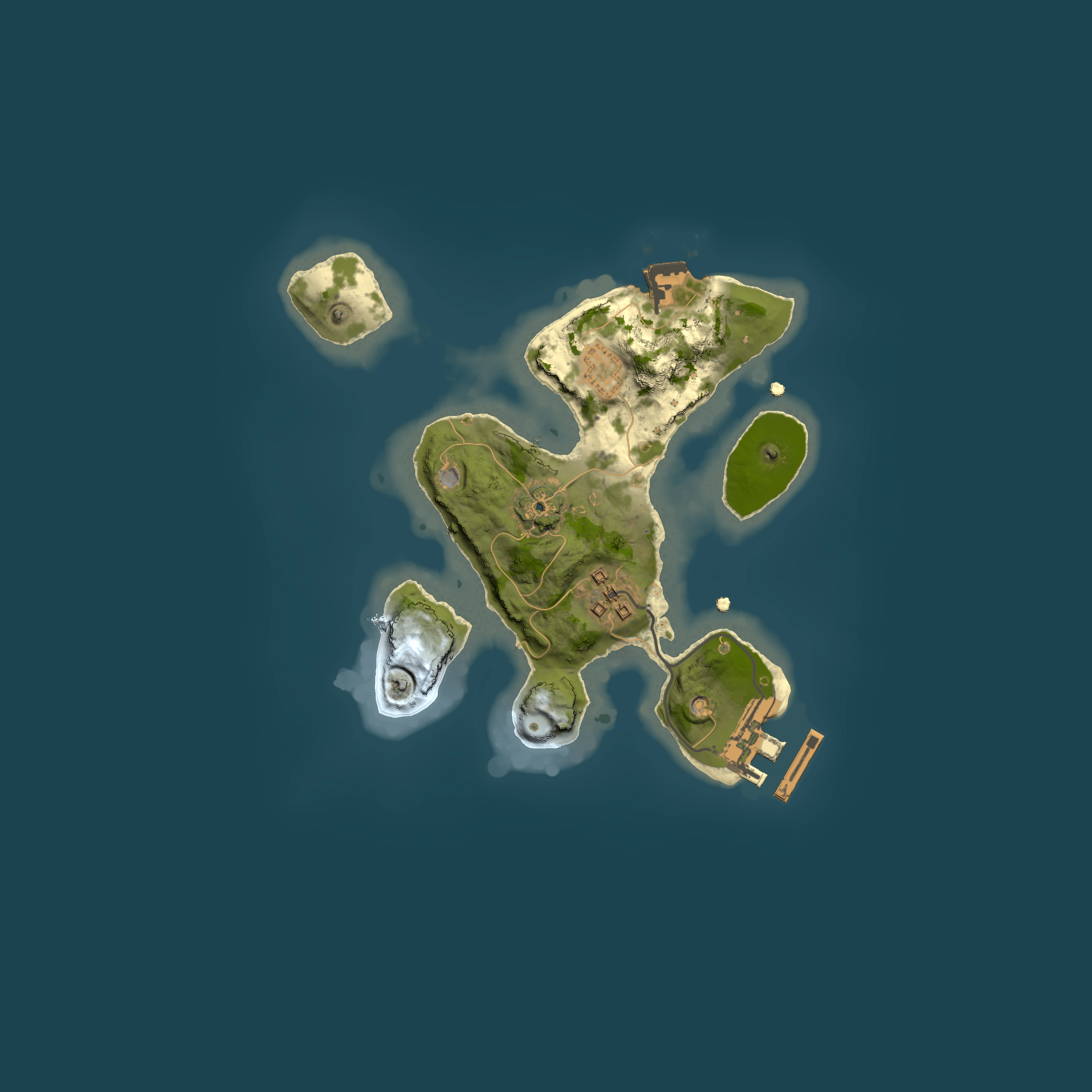 Full top-down render of Rust map seed 1308699026, 2000x2000m