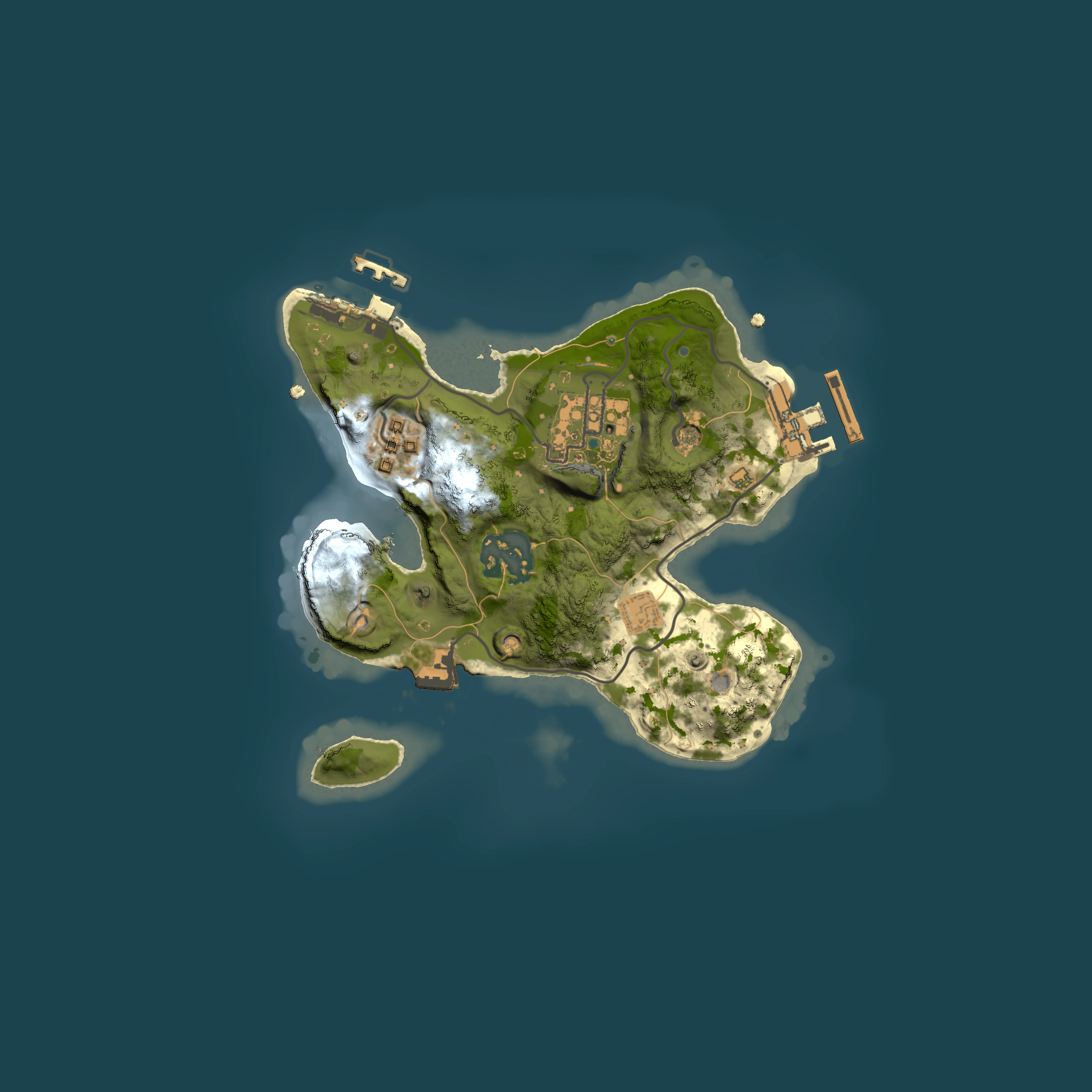 Full top-down render of Rust map seed 1164936912, 2000x2000m