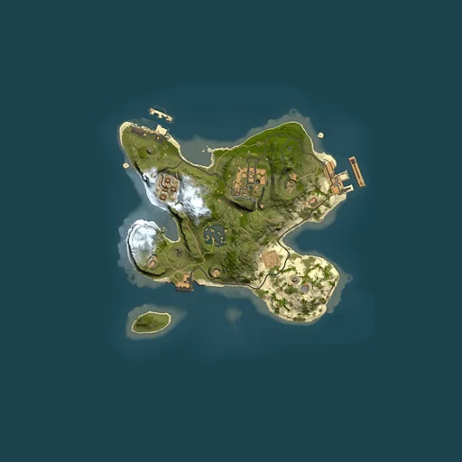 Rust map seed 1164936912, 2000x2000m top-down preview