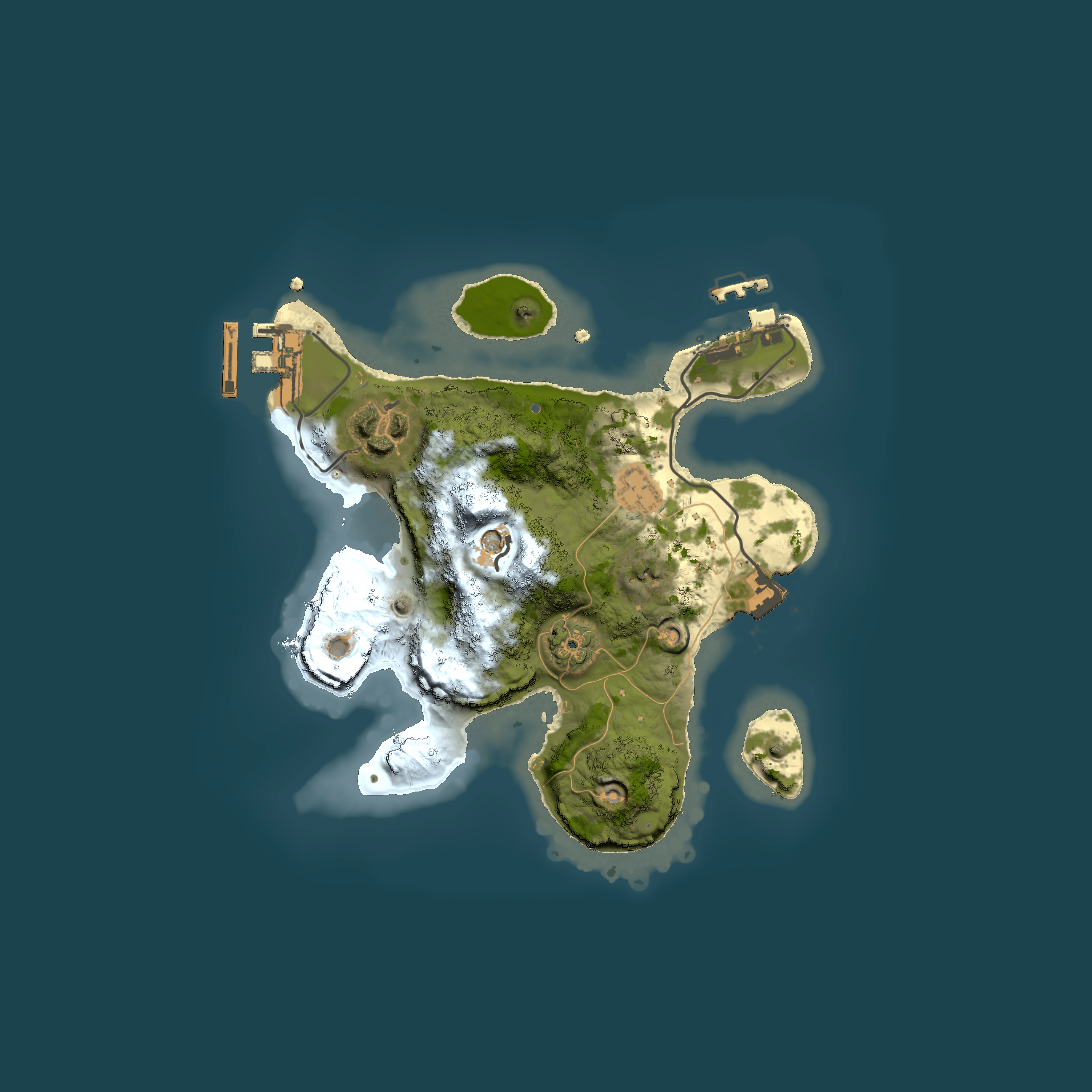 Full top-down render of Rust map seed 720127692, 2000x2000m