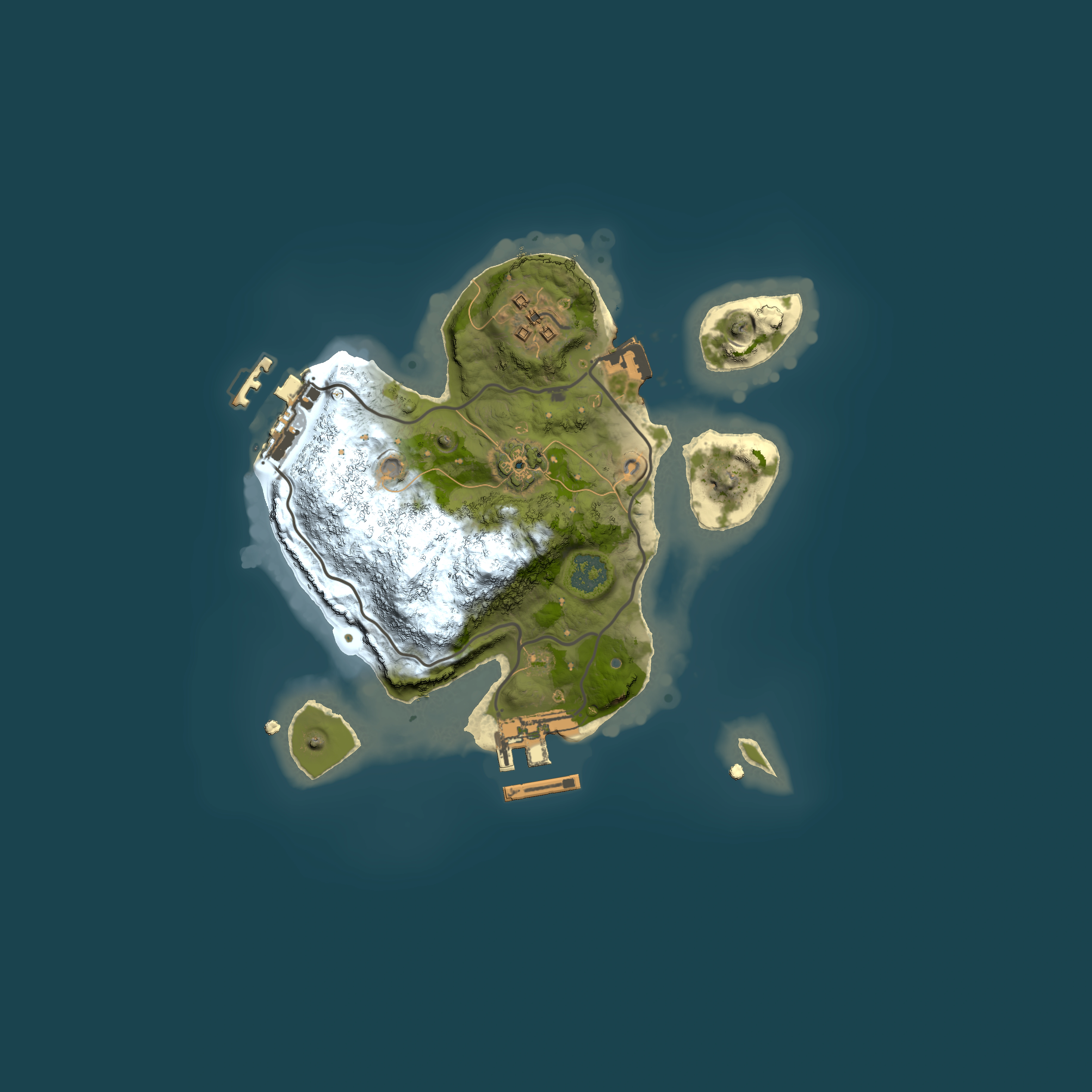 Full top-down render of Rust map seed 1637974626, 2000x2000m