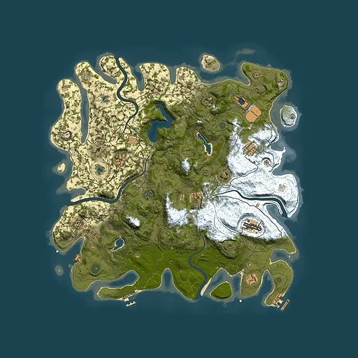 Rust map seed 587915450, 4500x4500m top-down preview