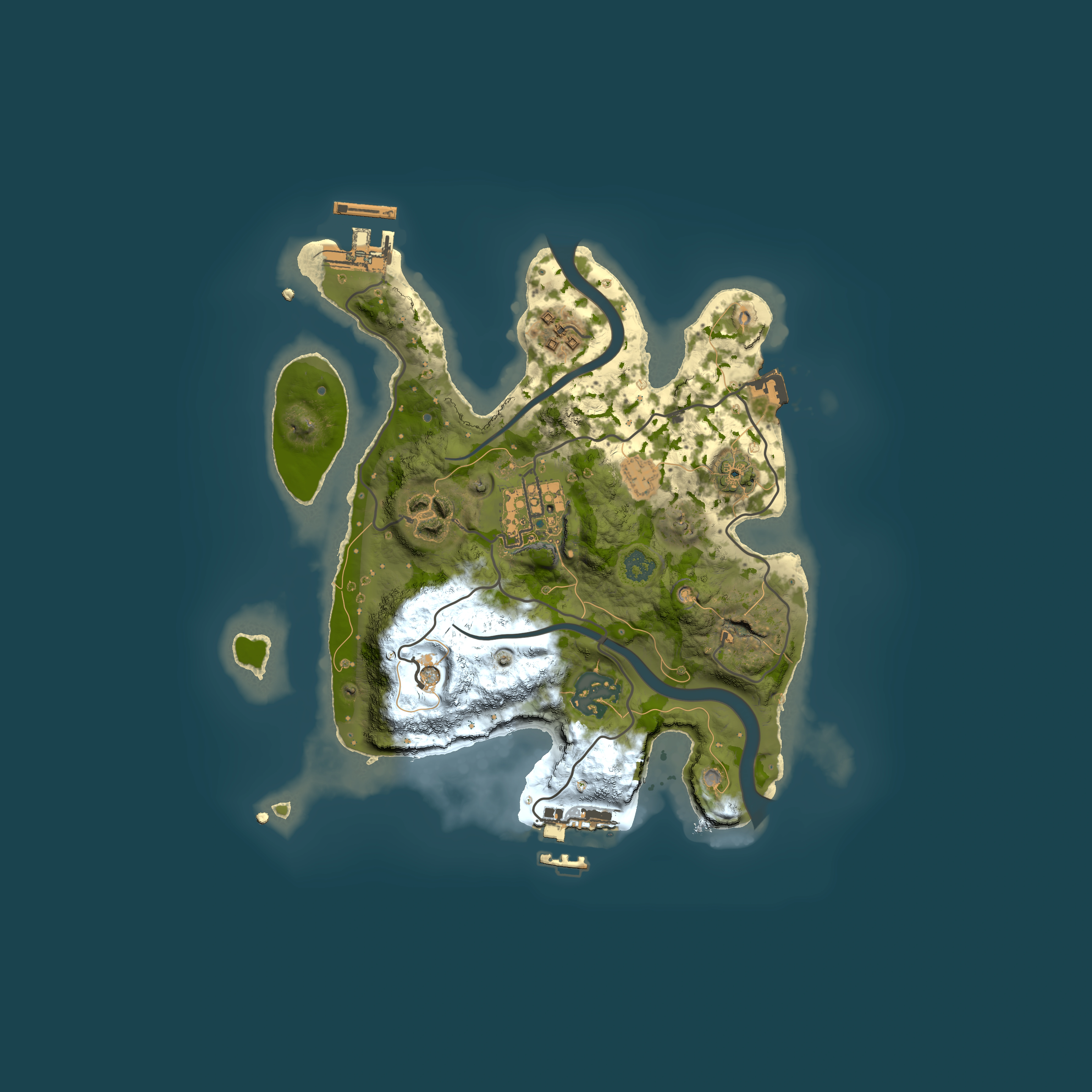 Full top-down render of Rust map seed 931488372, 2500x2500m