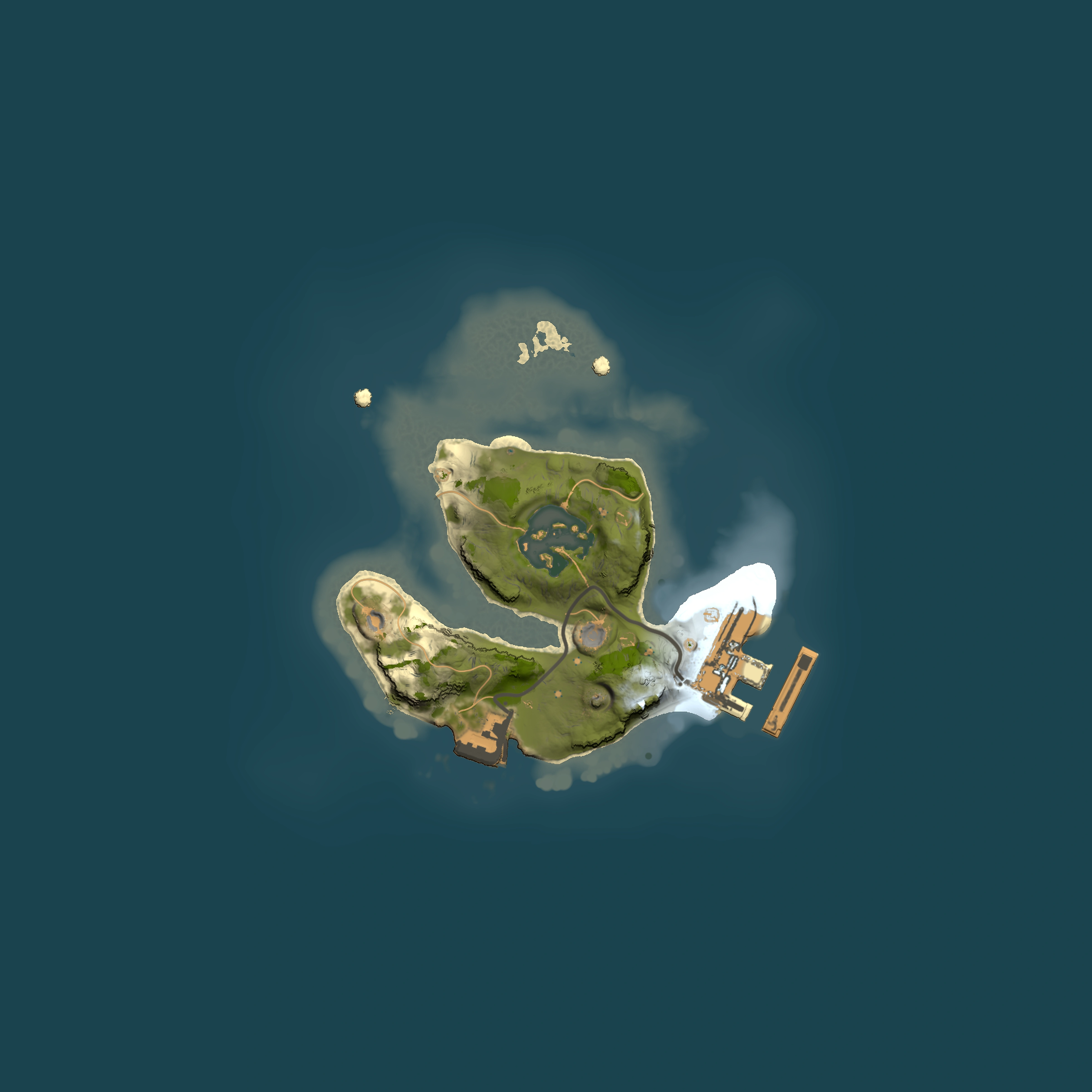 Full top-down render of Rust map seed 407490583, 1500x1500m