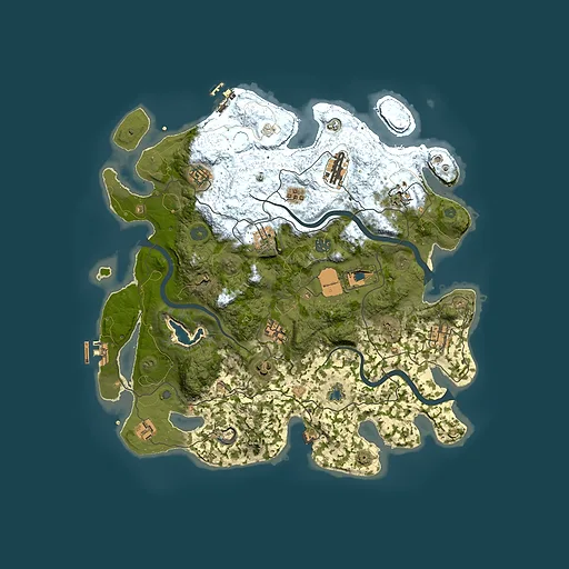 Rust map seed 742711860, 4000x4000m top-down preview