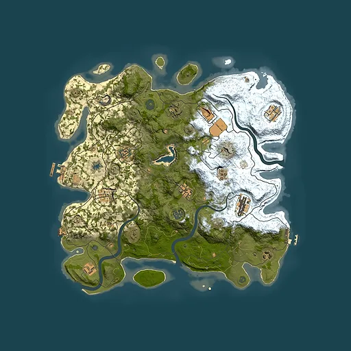 Rust map seed 29890760, 4000x4000m top-down preview