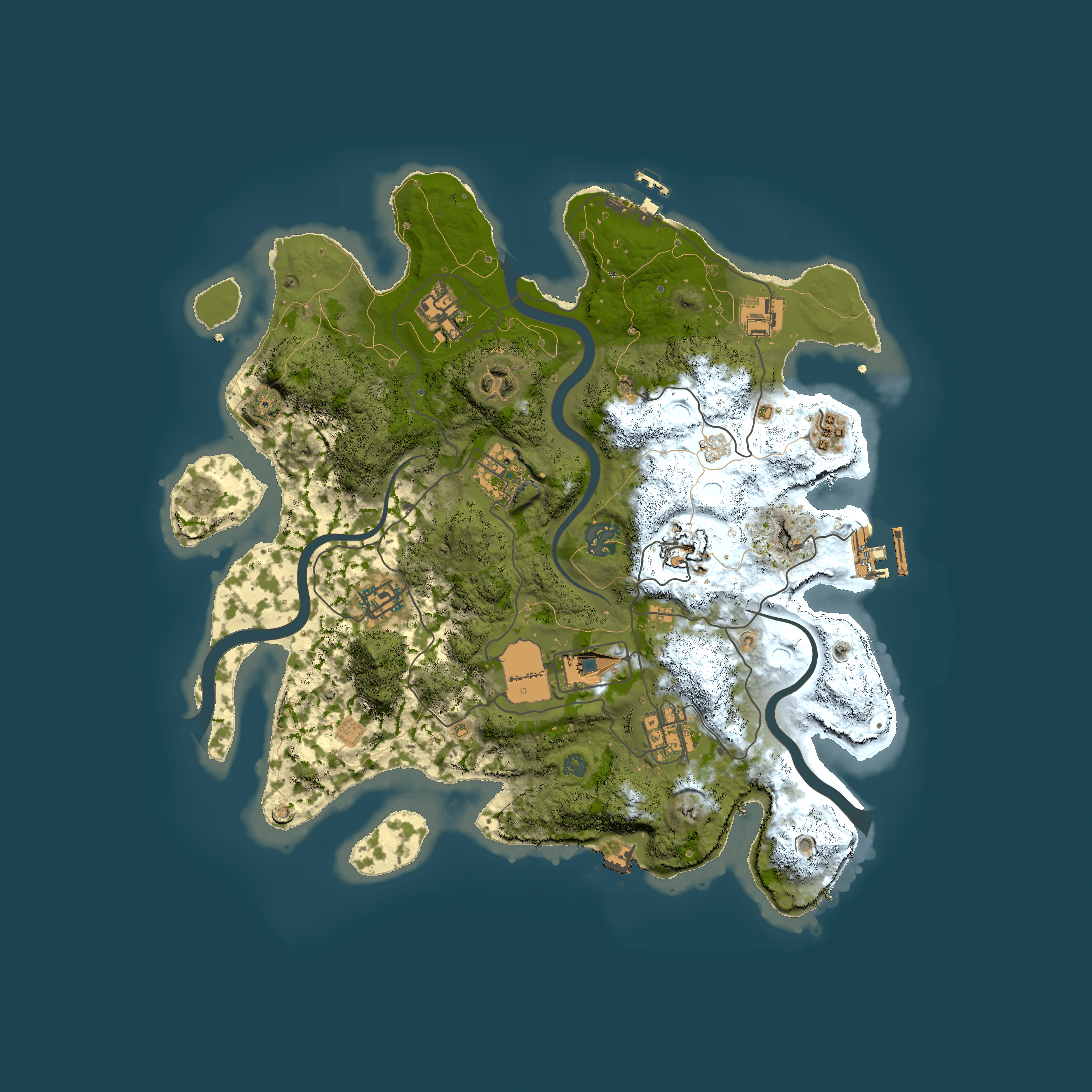 Full top-down render of Rust map seed 669104522, 3500x3500m