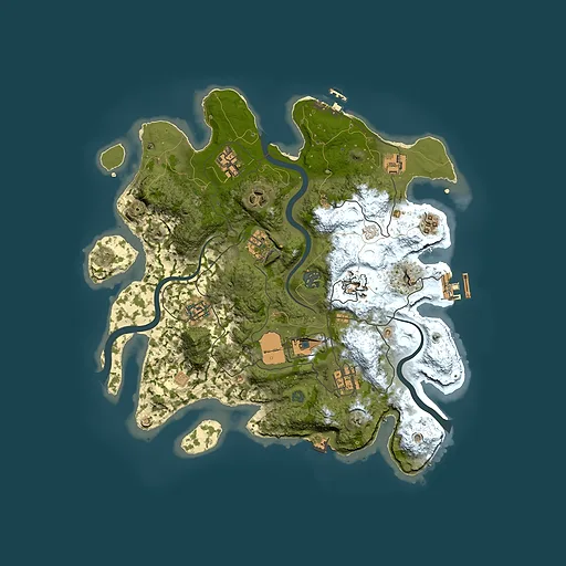 Rust map seed 669104522, 3500x3500m top-down preview
