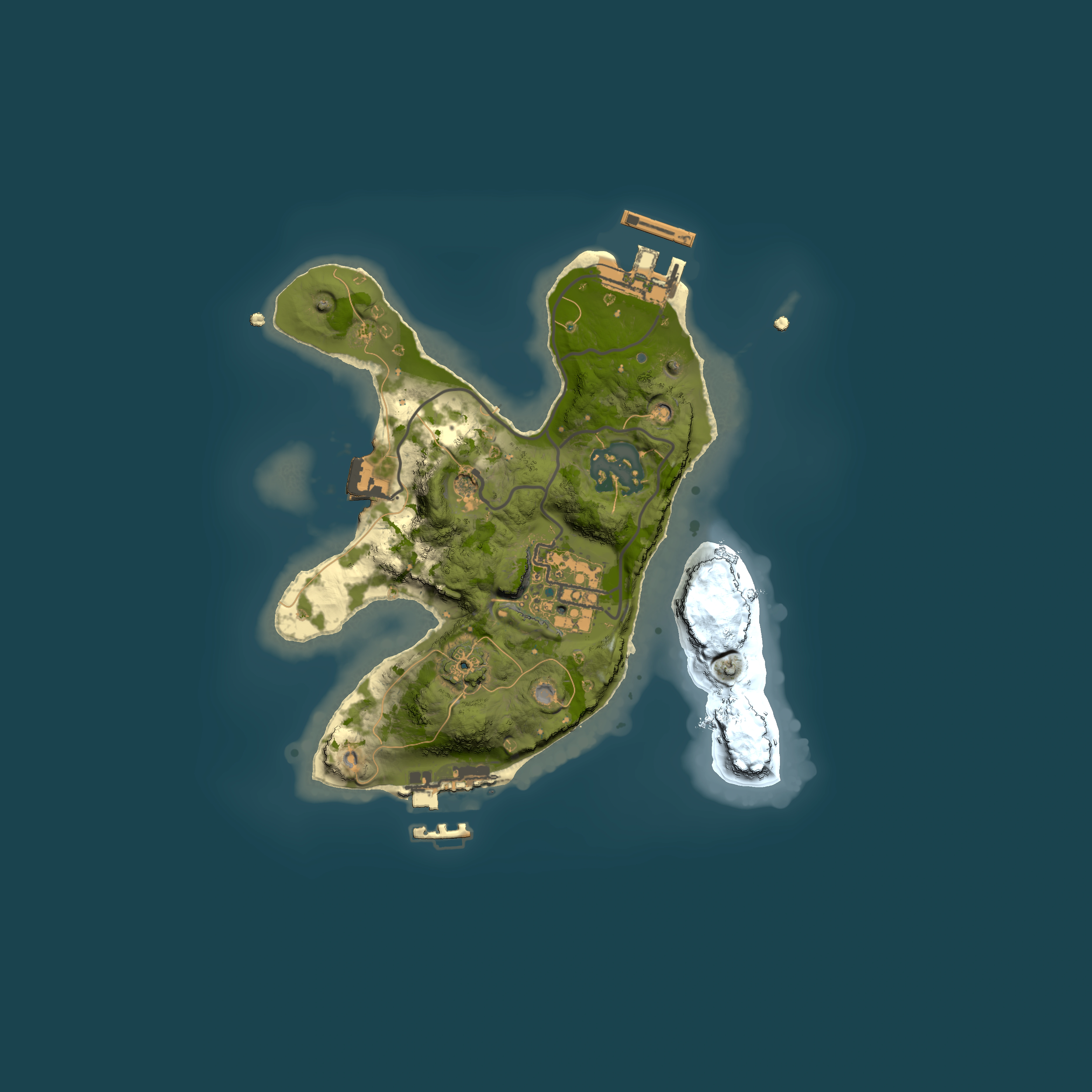 Full top-down render of Rust map seed 1295259635, 2000x2000m