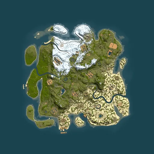 Rust map seed 1252258295, 4000x4000m top-down preview